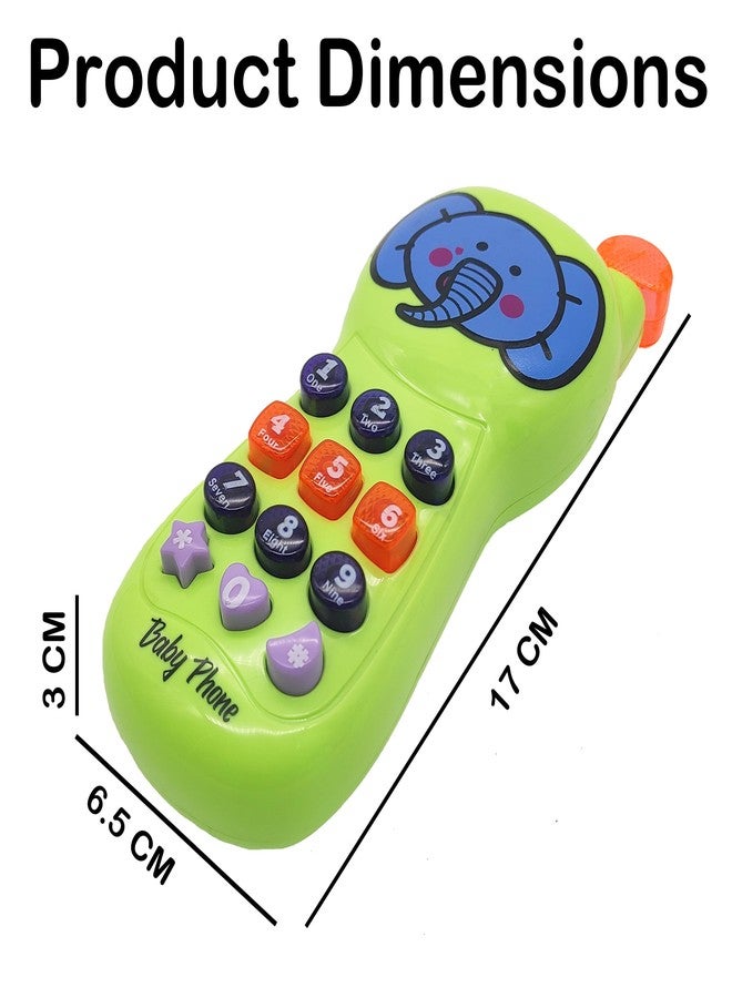 في جراسب هاتف محمول VGRASSP بتصميم كلاسيكي واقعي، لعبة تمثيلية للأطفال الصغار والرضع مع ضوء وامض وموسيقى ديناميكية - هدية للأولاد والبنات - متعدد الألوان (اللون والتصميم حسب المخزون) - Image 3